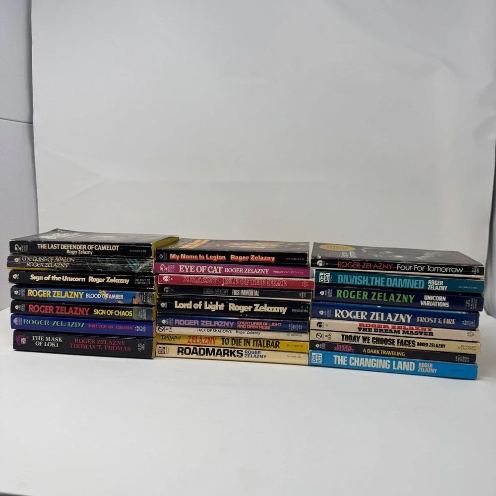 Lot of 24 Roger Zelazny Books Collection Science Fiction Novels VTG Classic Set